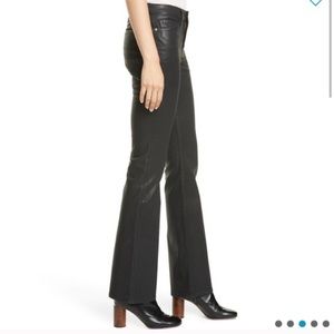 FRAME Mid Rise Le Mini Boot Pants- Coated Black